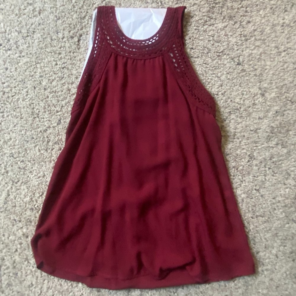 Jella C. (Small) Wine Colored Sleeveless Top